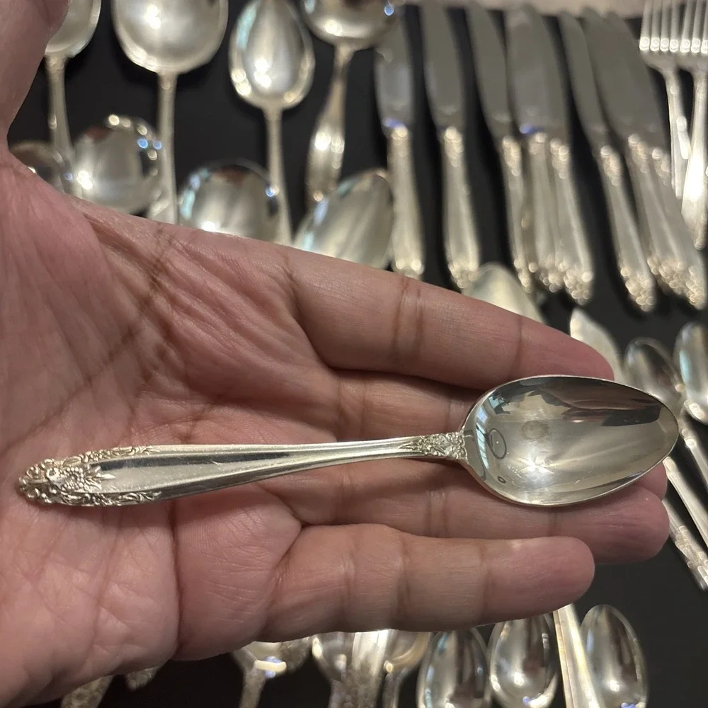 Vintage Japan Eldan ELD15 Prelude 66 Pc Silverplate Flatware Set Service for 8